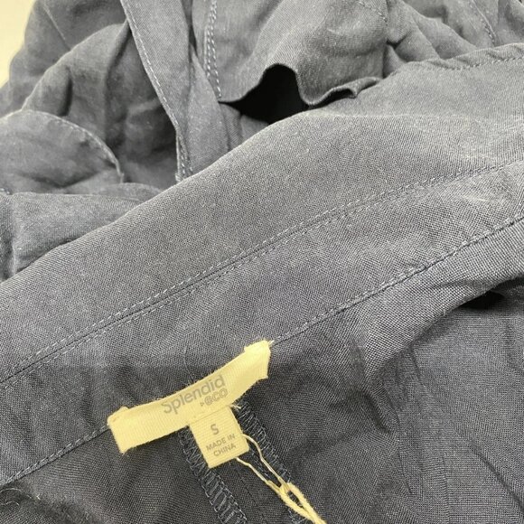 NEW SPLENDID Women's Alessi Short Collared Romper Size S Navy Blue - Picture 2 of 13